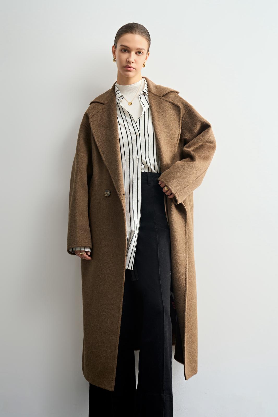 Alpaca blend 2-Button Long Coat